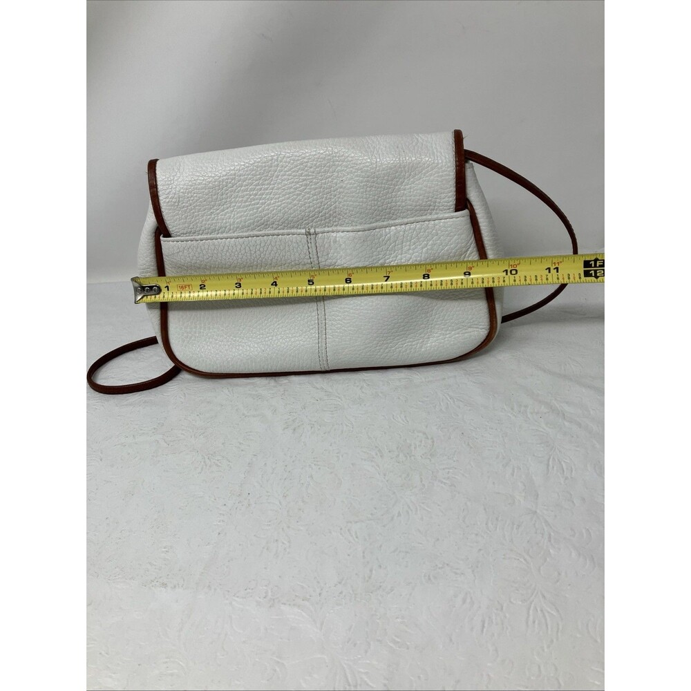 Etienne Aigner Crossbody Bag Purse White Brown Leather Pebbled Vintage - Picture 9 of 16